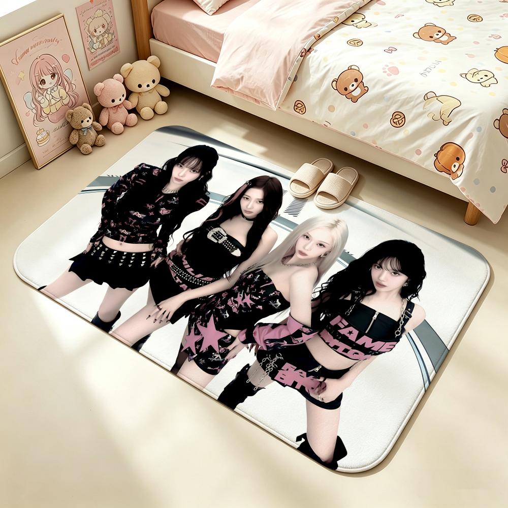Home Textiles Group - グループ-aespaS フロアマット ソフト滑り止めバスマット、ベッドサイドカーペット、家庭用吸水性ドアマット