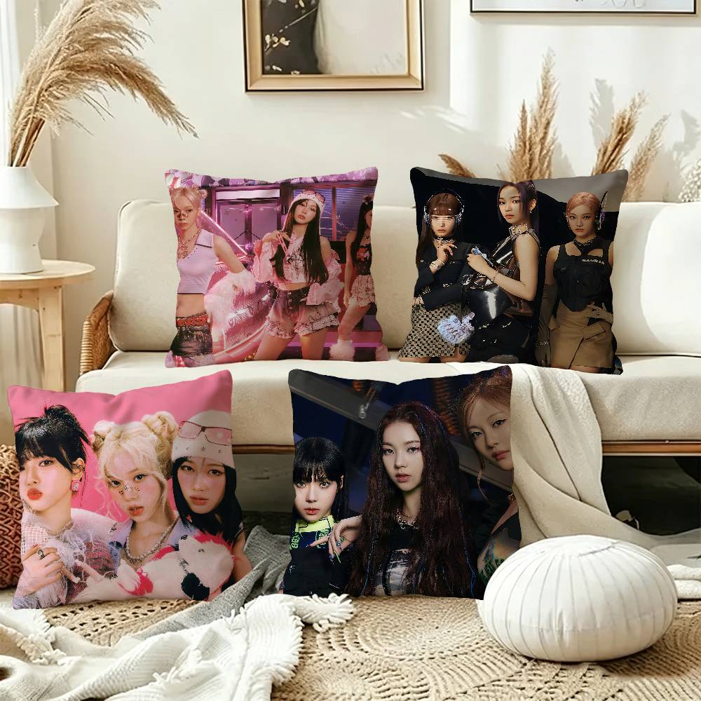 Home Textiles Group - KpopグループA-Aespas枕カバー、ギフトクッションカバー、寝室、自宅、ソファ、椅子、シート装飾用枕カバー