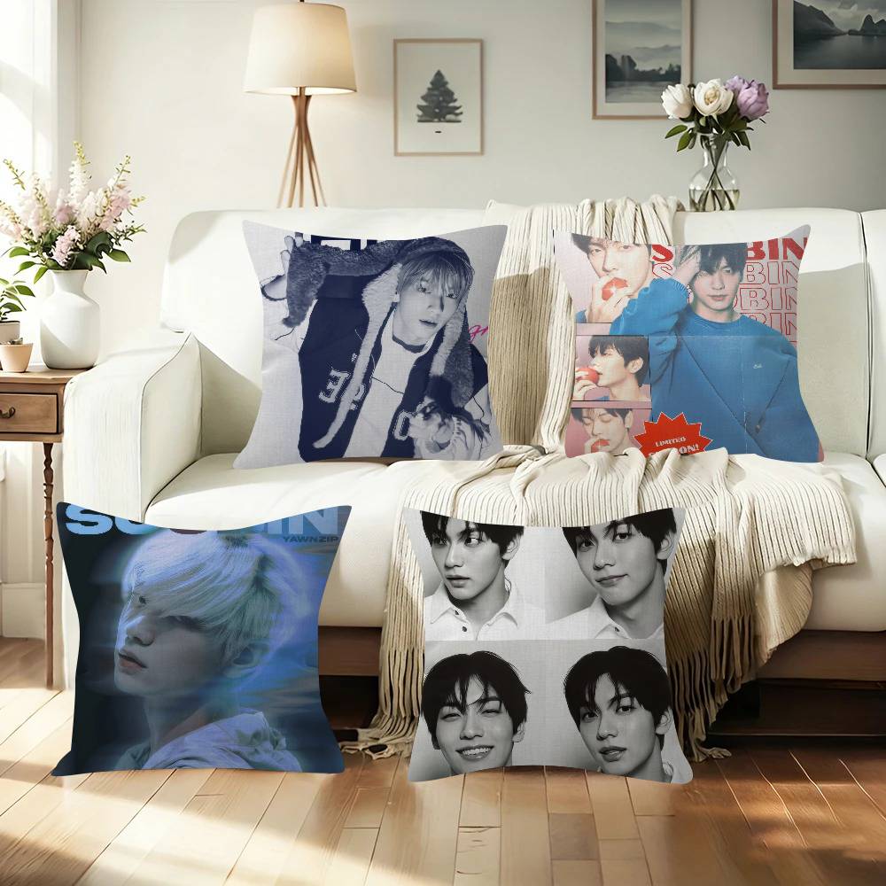 Home Textiles Group - Kpop グループ TxT ソビン枕ギフトホームオフィス装飾枕寝室ソファ車クッションカバー枕ケース
