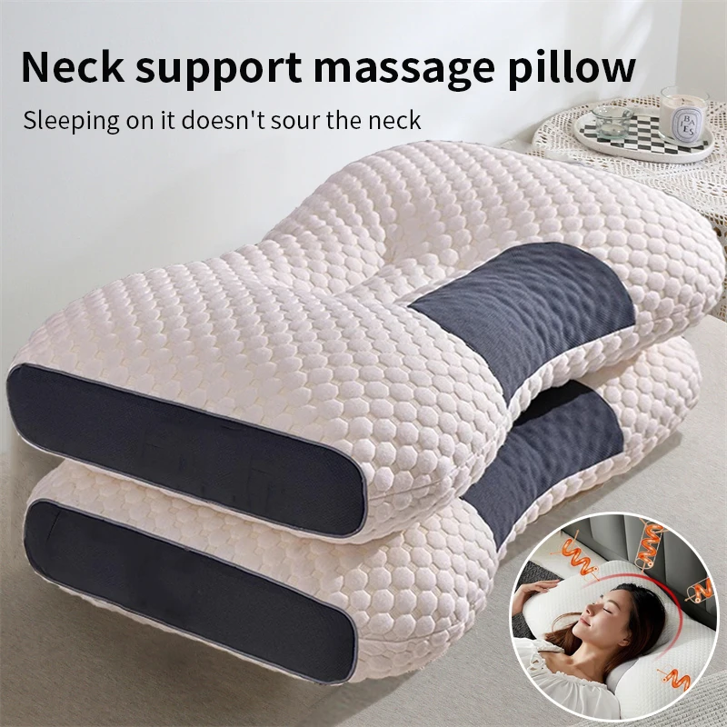 Bed Sheet Microfiber - 頸部整形外科用家庭用枕,睡眠用大豆繊維マッサージ枕,睡眠用スパ枕,首の保護,新品