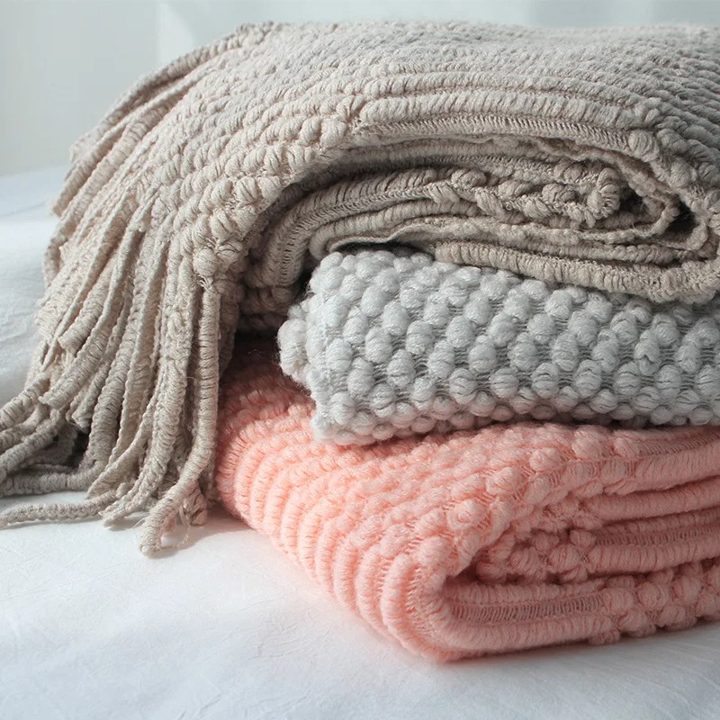 カーキ色のギフト用ニットブランケット、タッセル付き、チャンキ - Throw Blanket Chunky Knit のレビューと価格