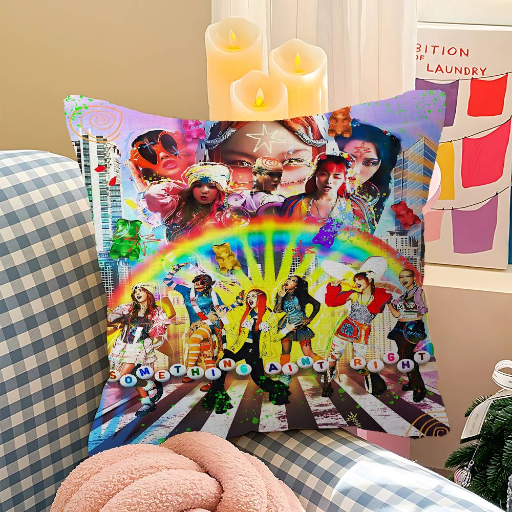 Kpop XG グループクッションカバー枕カバー室内装飾ソフ - Home Textiles Group のレビューと価格
