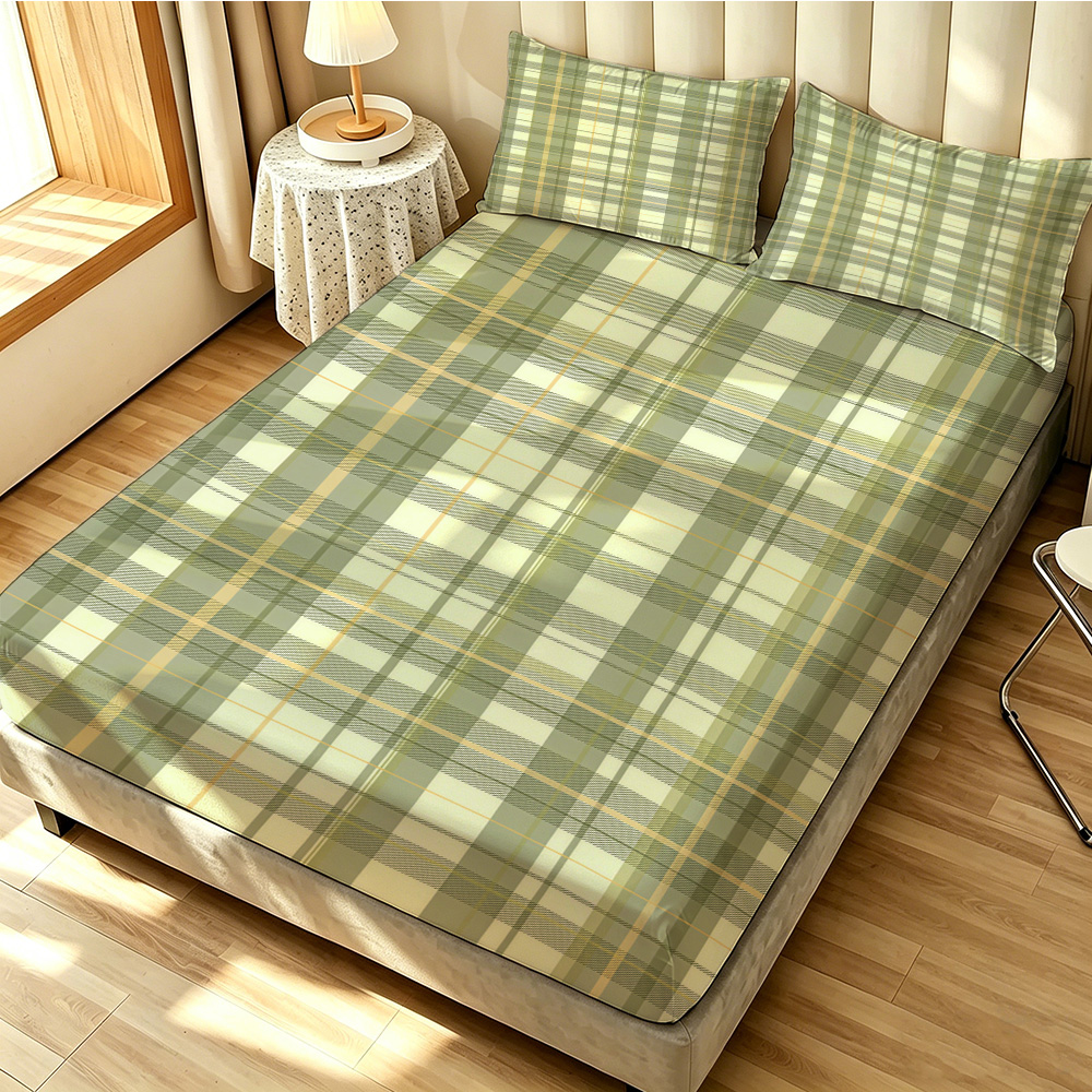 90G 3点寝具セット 1枚のフィットシーツ+2枚の枕カバー - Bed Sheet Microfiber のレビューと価格
