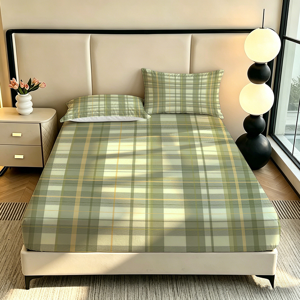 90G 3点寝具セット 1枚のフィットシーツ+2枚の枕カバー - Bed Sheet Microfiber のレビューと価格