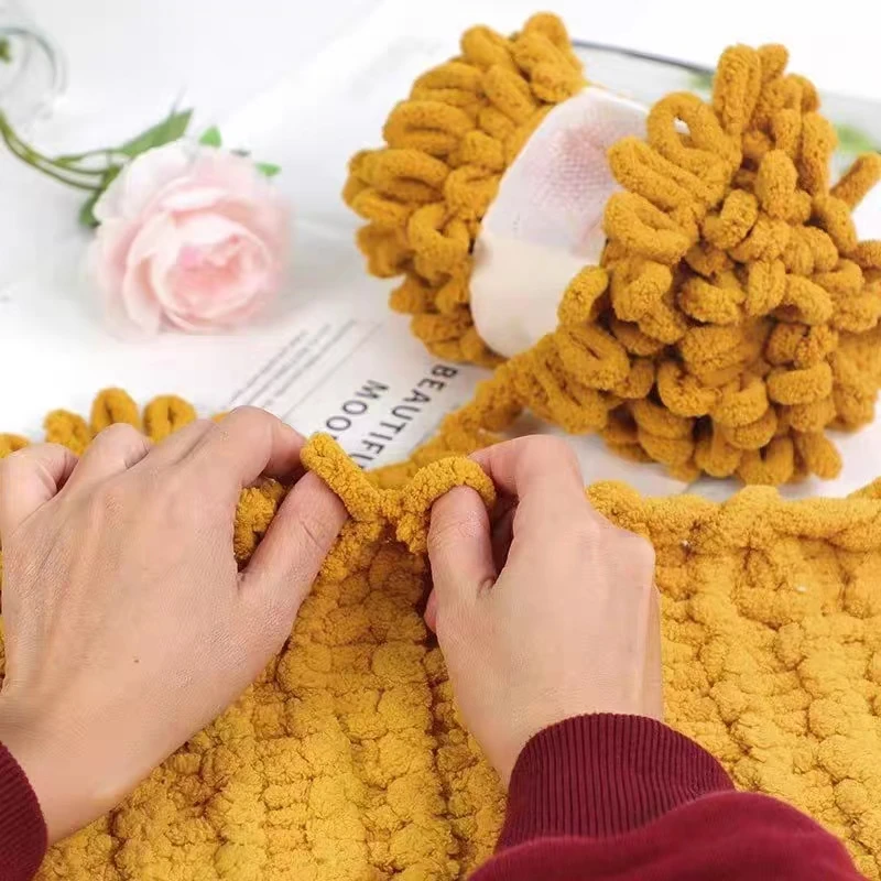 100 グラム/ボールフィンガーループ糸糸ふわふわソフトシェ - Throw Blanket Chunky Knit のレビューと価格