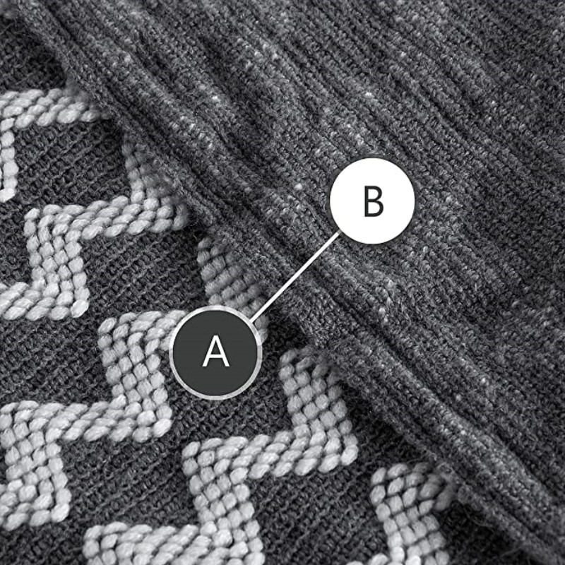50x60インチ グレーのニット製スローブランケット、タッセ - Throw Blanket Chunky Knit のレビューと価格