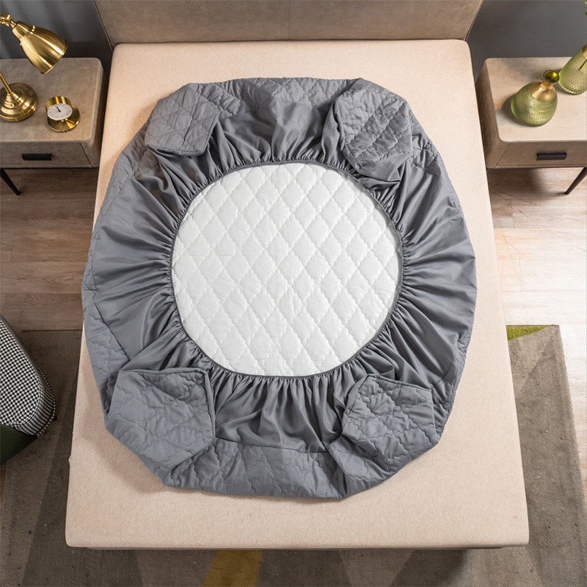 防水加工済みフィットシーツ、マットレスパッド、柔らかいマイク - Bed Sheet Microfiber のレビューと価格