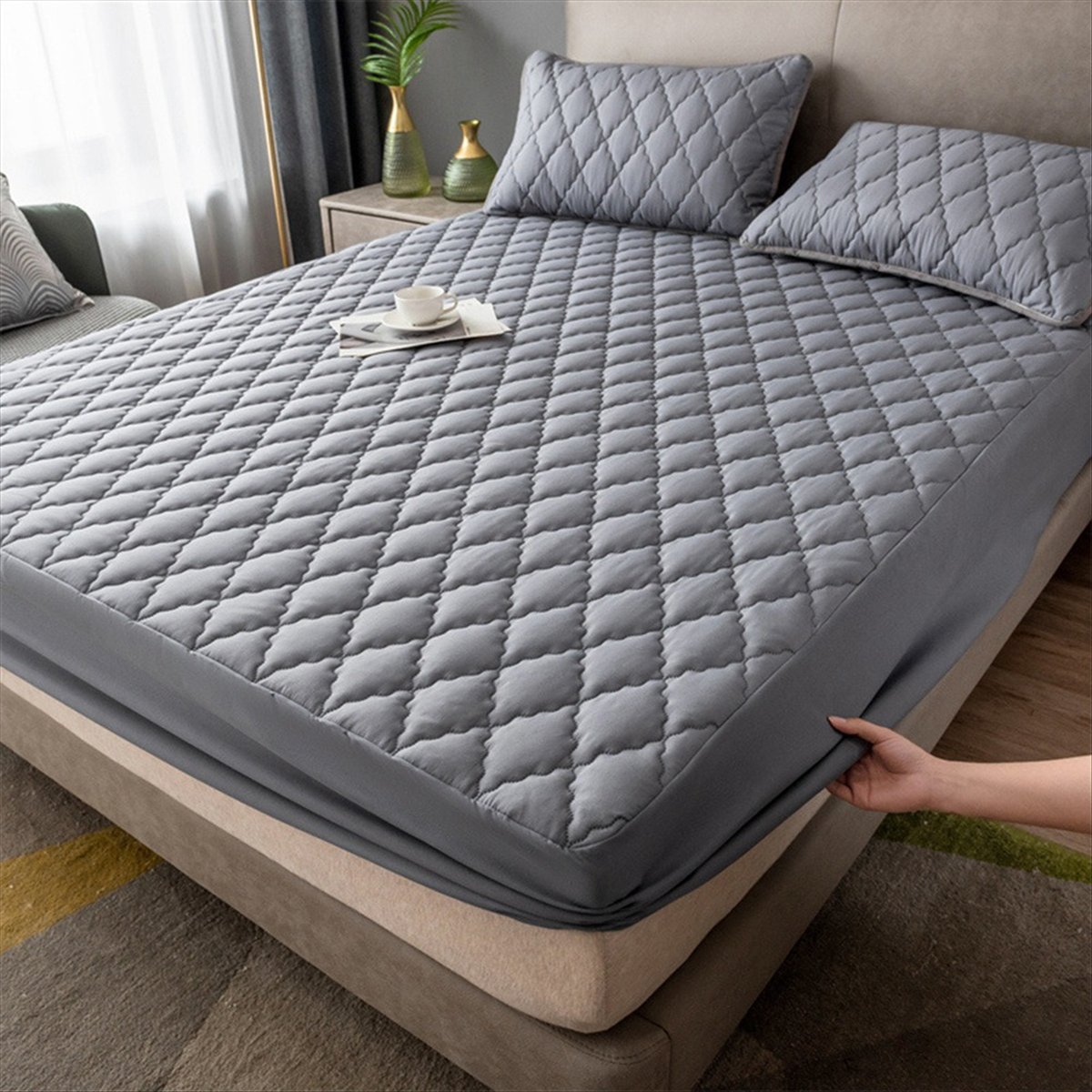 防水加工済みフィットシーツ、マットレスパッド、柔らかいマイク - Bed Sheet Microfiber のレビューと価格