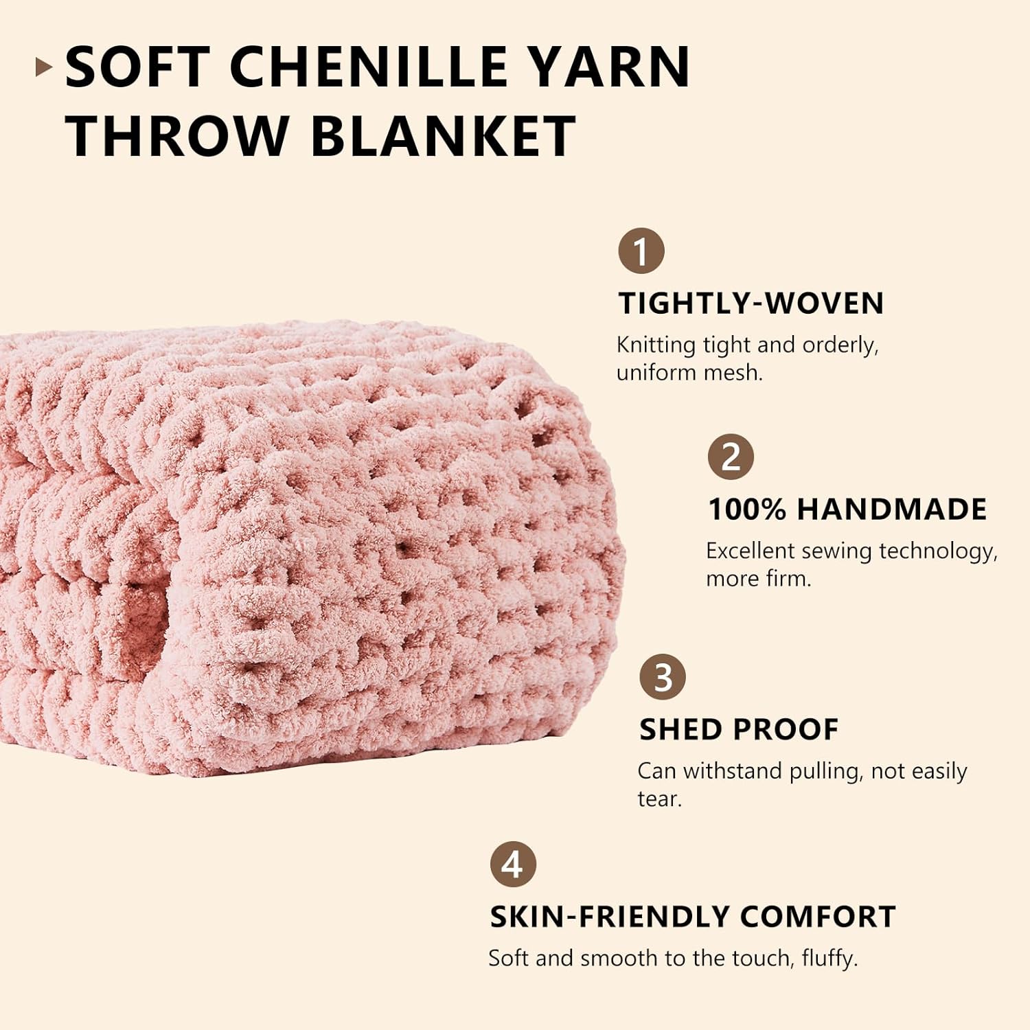 分厚いニットブランケットスローシェニール分厚いニットスローブ - Throw Blanket Chunky Knit のレビューと価格