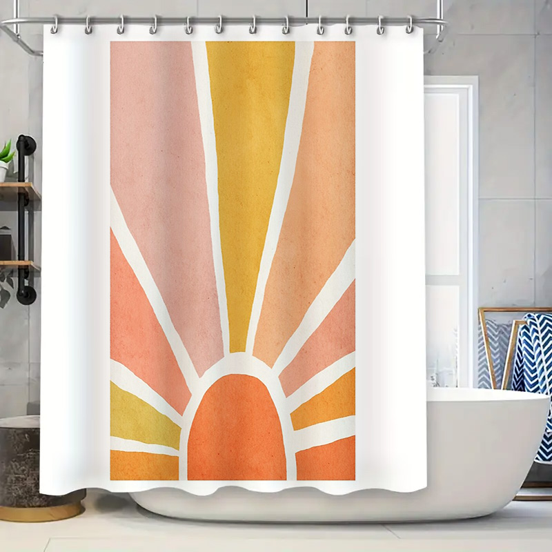 日の出シャワーカーテン ボヘミアン背景 バスルーム装飾 モダ - Sunrise Home Textiles & Apparel のレビューと価格