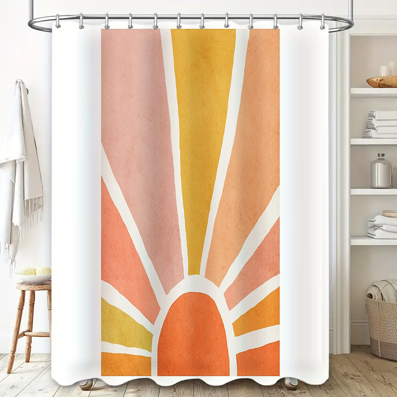 日の出シャワーカーテン ボヘミアン背景 バスルーム装飾 モダ - Sunrise Home Textiles & Apparel のレビューと価格