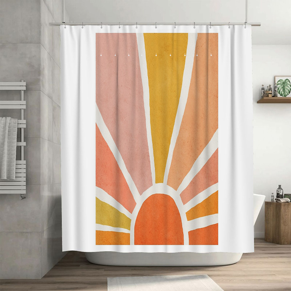 日の出シャワーカーテン ボヘミアン背景 バスルーム装飾 モダ - Sunrise Home Textiles & Apparel のレビューと価格