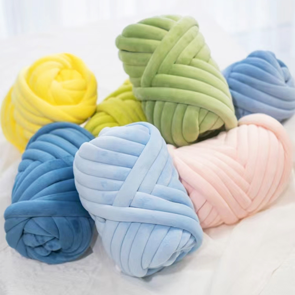 500 グラムスーパーベルベット分厚い糸太いコア綿ウールチュ - Throw Blanket Chunky Knit のレビューと価格