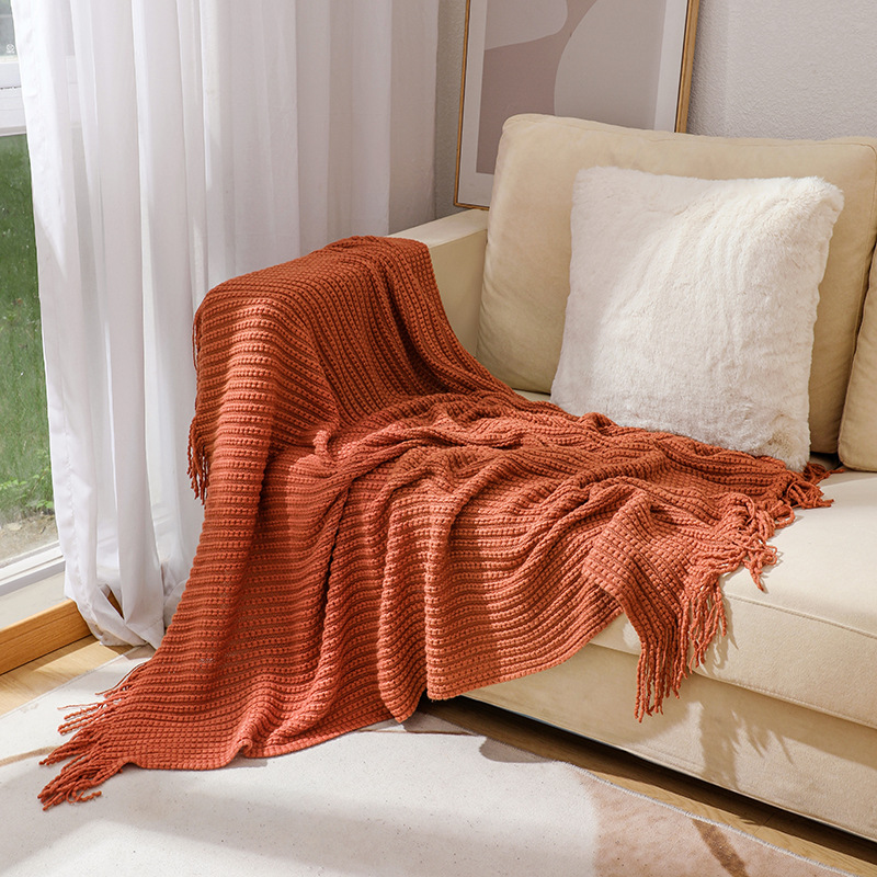 テキスタイルシティ北欧スローブランケットニットソファカバーオ - Throw Blanket Chunky Knit のレビューと価格
