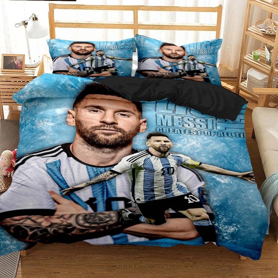 メッシサッカースーパースター寝具セット 3D プリント fc - Bed Sheet Microfiber のレビューと価格