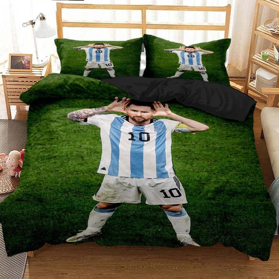 メッシサッカースーパースター寝具セット 3D プリント fc - Bed Sheet Microfiber のレビューと価格