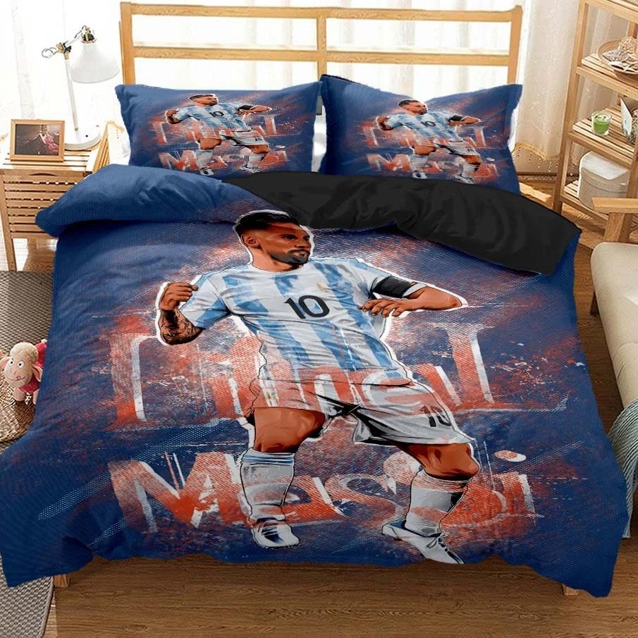 メッシサッカースーパースター寝具セット 3D プリント fc - Bed Sheet Microfiber のレビューと価格