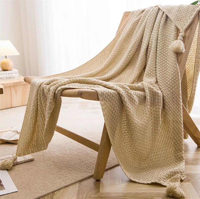 北欧ブランケット ベッド ソファ カウチ チャンキー ニット - Throw Blanket Chunky Knit のレビューと価格