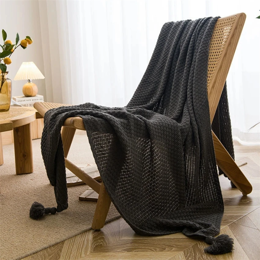 北欧ブランケット ベッド ソファ カウチ チャンキー ニット - Throw Blanket Chunky Knit のレビューと価格